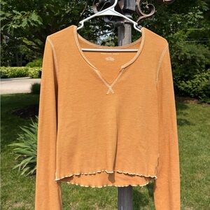 American Eagle Waffle knit long sleeve